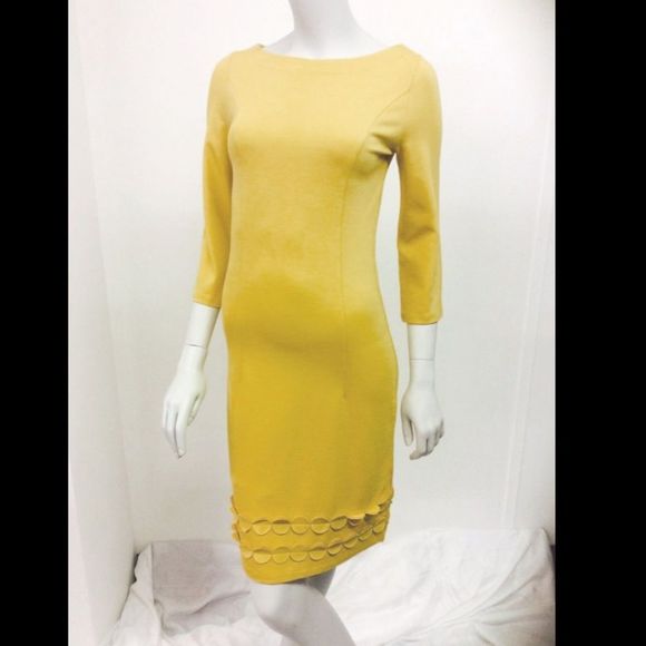 Boden Knit Yellow Shift dress size 8 - Picture 2 of 9
